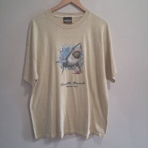 Vintage Exist Sports Line Shark South Beach Protect Our Oceans Graphic Tee Large